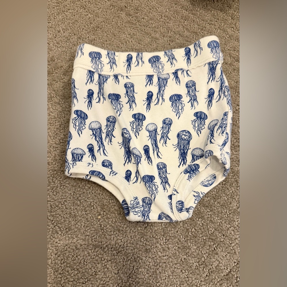 Kate Quinn White and Blue Jellyfish Baby Outfit